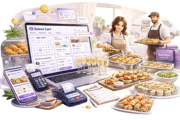 Catering company using Select Cart Software for booking, checkout and delivery scheduling